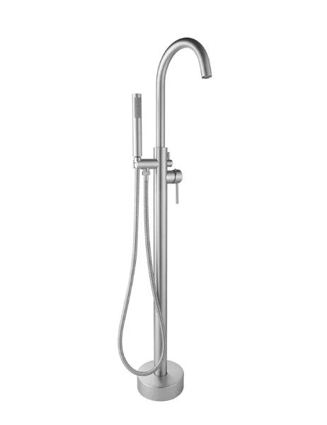Freestanding Bath Mixer Stylet Satin Nickel
