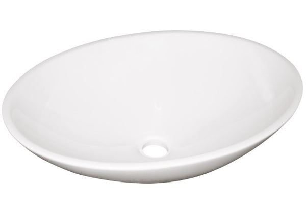 Acuto CountertopBasin Polished White 510x370x135mm