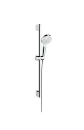 Hansgrohe Crometta Shower Set 100 Vario Green 6 L/Min With Shower Bar 65 Cm White/Chrome