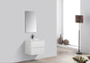 Enzo 600 White Double DrawerVanity Set