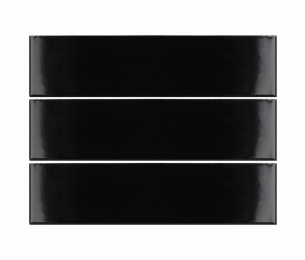 Costa Nova Black 50X200X9mm Gloss Ceramic (0.5Sqm/Box)