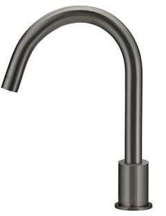 Round Deck Mounted Basin Spout Gun Metal