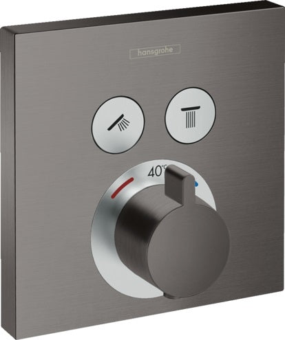 Hansgrohe Showerselect Thermostat For Concealed Installation For 2 Functions Brushed Black Chrome