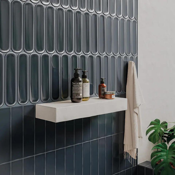 Aquarelle O Titanium Blue Gloss Ceramic 73x300x10mm (0.44sqm/bx)