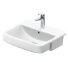 Semi recessed 55cm Duravit No.1, white, with OF and TP, 1TH, fixings included