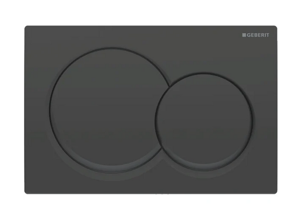 Alpha01 Actuator Plate for Dual Flush, Round - Matt Black