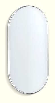 Deep Frame Pill Mirror 0.6x1.2m-30mm White