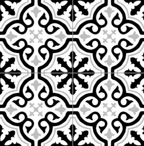 Chic Grace Black Ceramic Matt Tiles 450x450x9mm (1.22sqm/box)