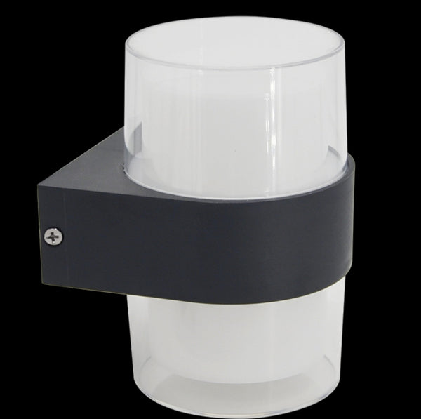 2x5WLED Up&Down Rnd Aluminium W/L IP54 3000K