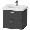 Xbase Vanity Unit Wall-Mounted Graphite Matt 600X458X560 mm