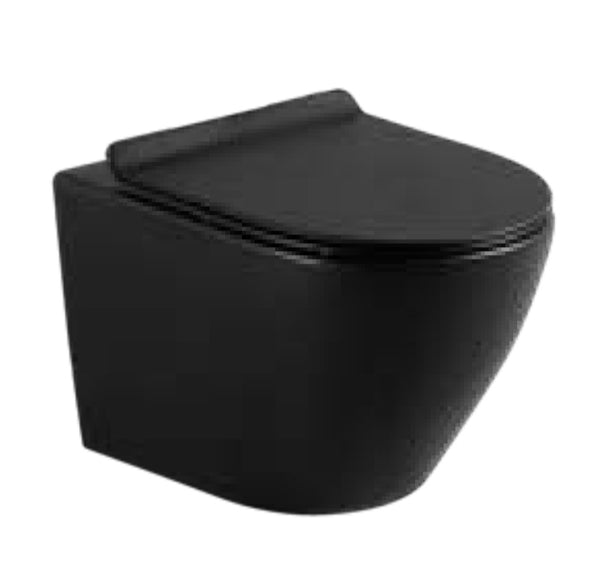 Lave‛ Marie Wall Hung Pan Black Toilet