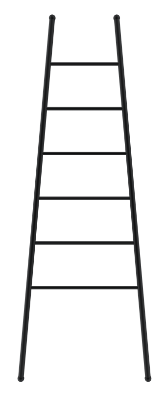 Felicity Ladder Rail 6Bar RND Matt Black