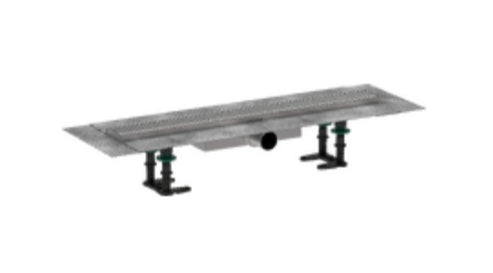 Hansgrohe Raindrain Compact Complete Set Shower Drain 600 Set For Flat Installation Brushed Stainles