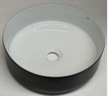 Sianna 2-Tone Black & White Countertop Basin 355X355X120mm