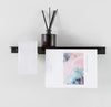 Black Toilet Roll Holder + Rail Made From Powder Coated Treated 3Cr Mild Steel512mm41mm (H) 102M