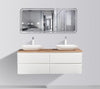 Lazio 1500 White Four Draw Vanity Set