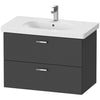 Xbase Vanity Unit Wall-Mounted Graphite Matt 800X458X560 mm
