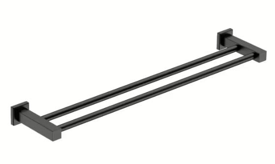 8585 Double Towel Rail 800mm -MBLK