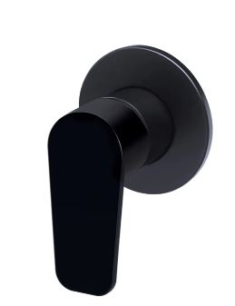 Round Paddle Wall Mixer Black