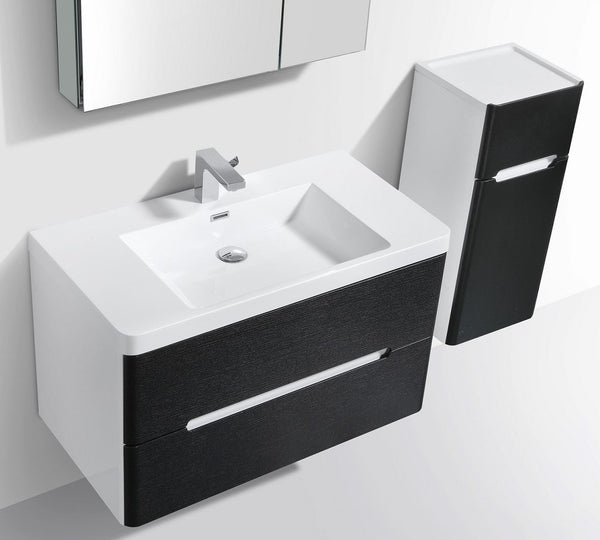 Venice 600 Rustic BlackDouble Draw Vanity Set