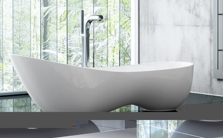 Cabrits Freestanding Bath Polished White 1745X745X390mm