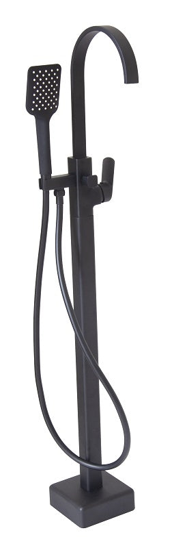 Spring Black Square Bath Mixer + H/S