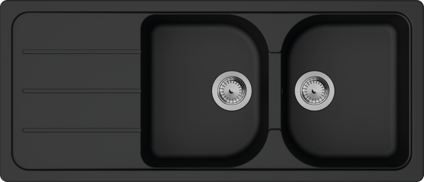 Hansgrohe S52 S520-F735 Built-In Sink With Automatic Waste Set Graphiteblack