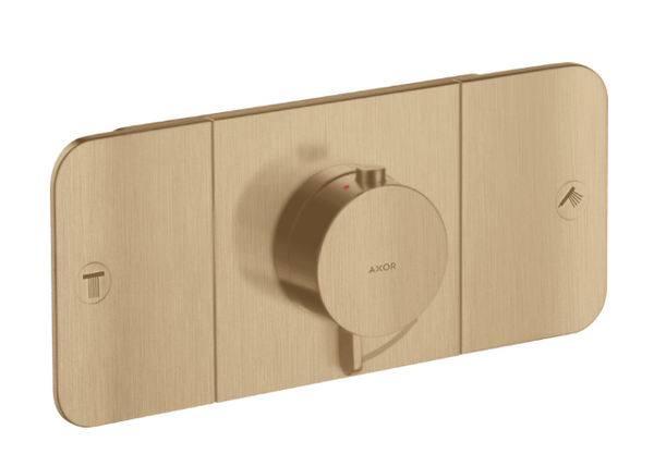 Axor One Thermostatic Module Concealed Installation For 2 Functions Brushed Bronze