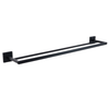 Mint Square Double Towel Rails 600mm - Black