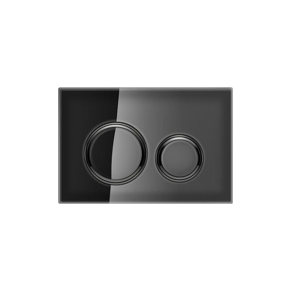 Sigma 21 Dual Flush Actuator With Zinc Frame In Black Chrome