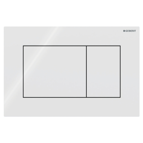 Geberit Sigma01 actuator plate for dual flush, square: white