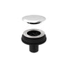 Shower Drain d90 w/Cover No Trap - Chrom