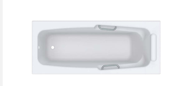 Lave Metz Built in Bath White 1800x750x400mm – with handle