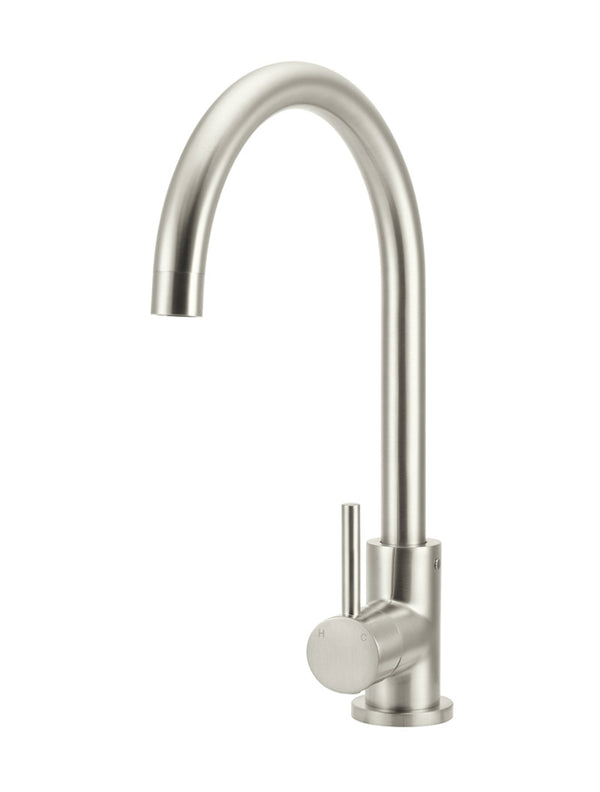Round Kitchen Mixer Tap - Brushed Nickel