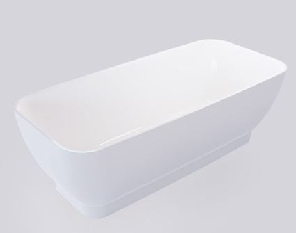 Mieke Freestanding Bath Composite - White 1610x710x525mm