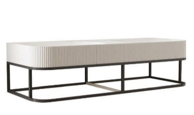 Solid Surface Fluted Double Basin Matt White 1200x450x320mm