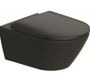 D-Neo Wall Mount Durafix Pan with HygieneGlaze Plus with S/C Seat Rimless - Anthracite