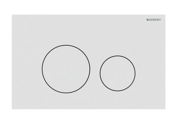 Sigma40 Actuator Plate for Dual Flush, Round - White Matt