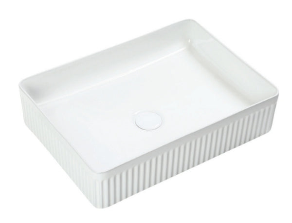 Lave Brigitte Fluted Counter Top Basin 500x340x130mm