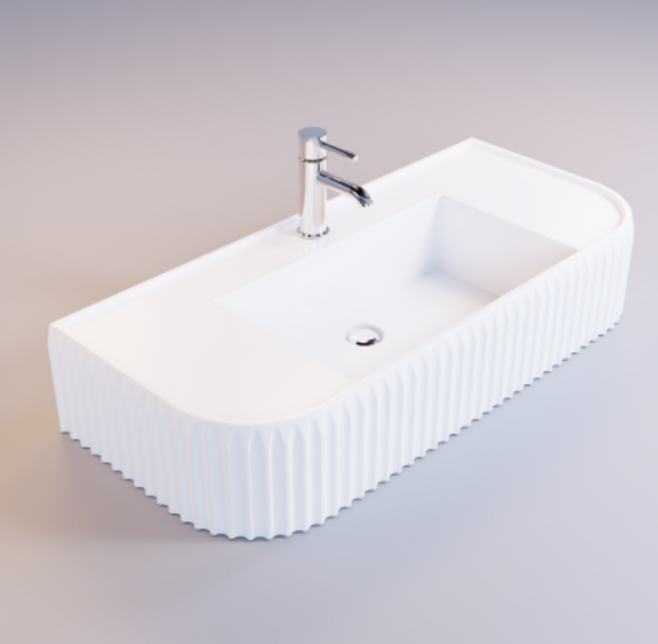Greco Countertop Basin Matt White 900x400x175mm
