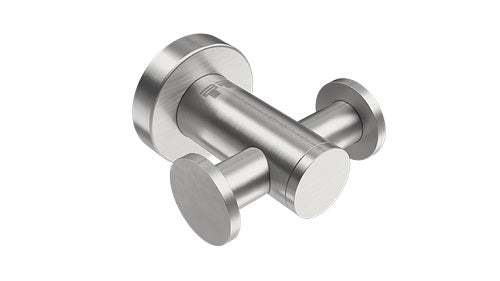 4611 Robe Hook Double - Brushed