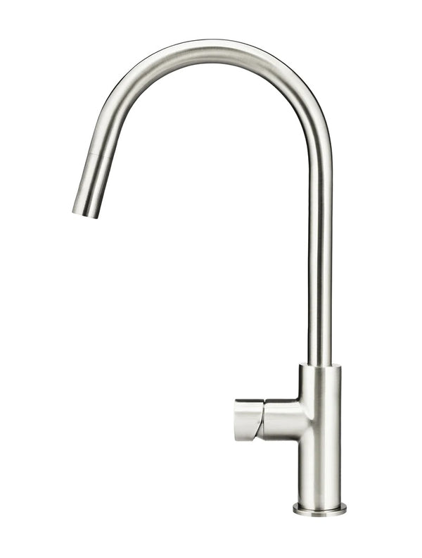 Retractable Round Pinless Kitchen Mixer Brushed Nickel