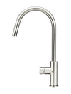 Retractable Round Pinless Kitchen Mixer Brushed Nickel