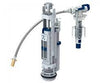 Universal water supply connection, 3/8" and 1/2", nipple made of brass: bright chrome-plated