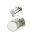 Round Pinless Diverter Mixer Brushed Nickel