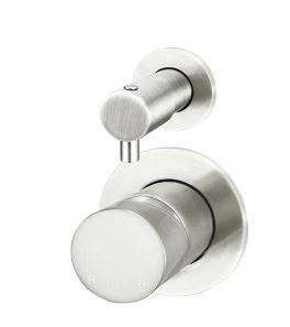 Round Pinless Diverter Mixer Brushed Nickel