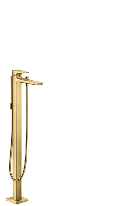 Hansgrohe Metropol Single Lever Bath Mixer Floor-Standing With Lever Handle Polished Gold Optic