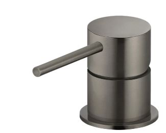 Round Deck Mounted Bath Mixer Gun Metal