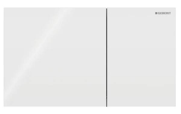 Sigma70 Actuator Plate for Dual Flush Glass White