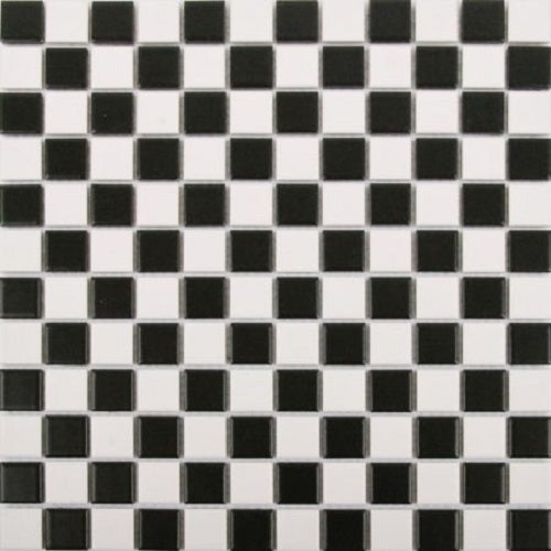 White/Black Matt Checker (25x25) 302x302 (11 Sheet / m²)